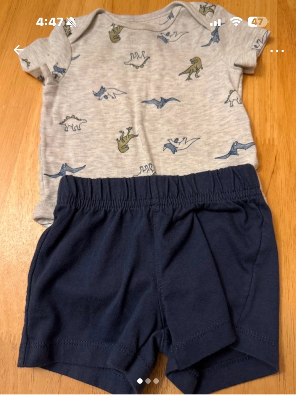Carter's Navy Knit Shorts set for Kids 3mo